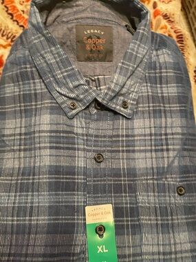 Copper & Oak Legacy Men’s Blue Plaid Button-Down Shirt - XL